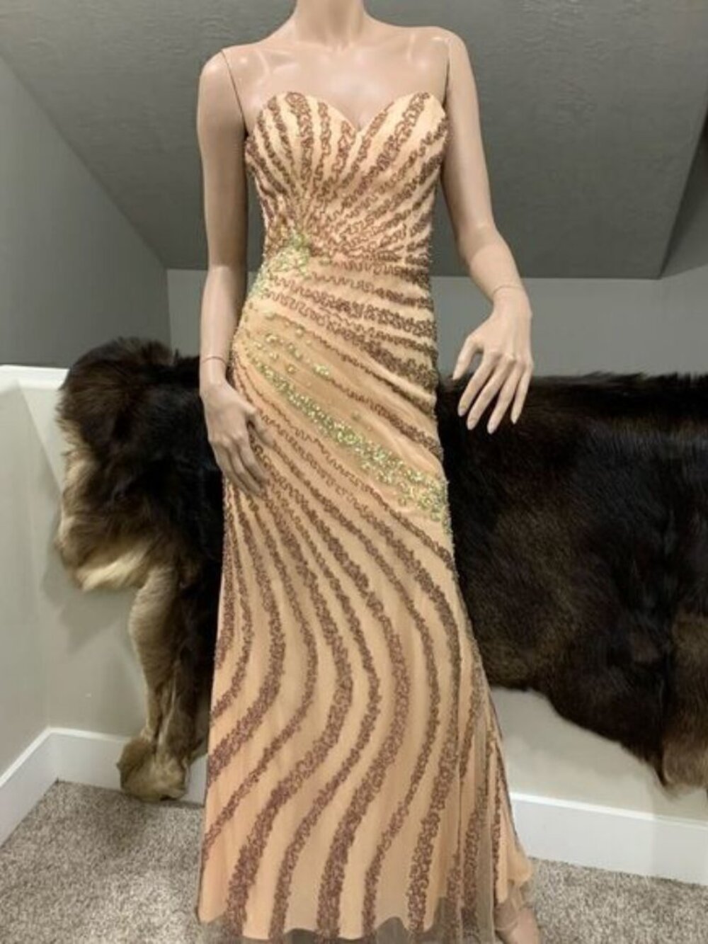 2 Ways to Wear Stunning Beads & Rhinestones Evening Gown.